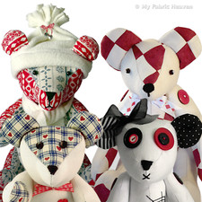Teddy Bear, Memory Bear Sewing PATTERN &Tutorial, Stuffed Toy My Fabric Heaven