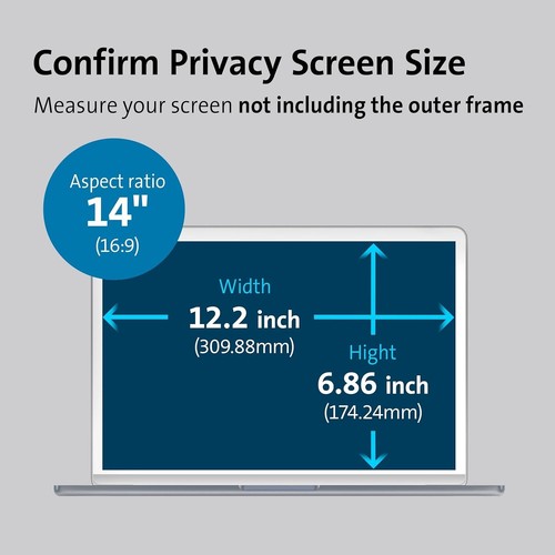 MagPro 14-Inch Magnetic Laptop Privacy Screen - Anti-Glare & Blue Light Blocking - Picture 4 of 9