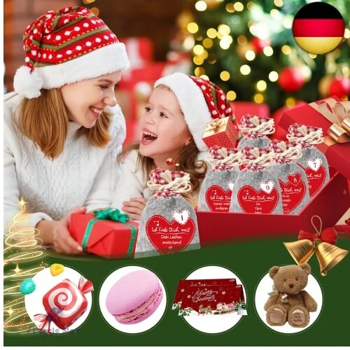 Adventskalender zum Selbst Befüllen, Filzsäckchen mit 24 Gründen Ich Liebe Di - Bild 6 von 7