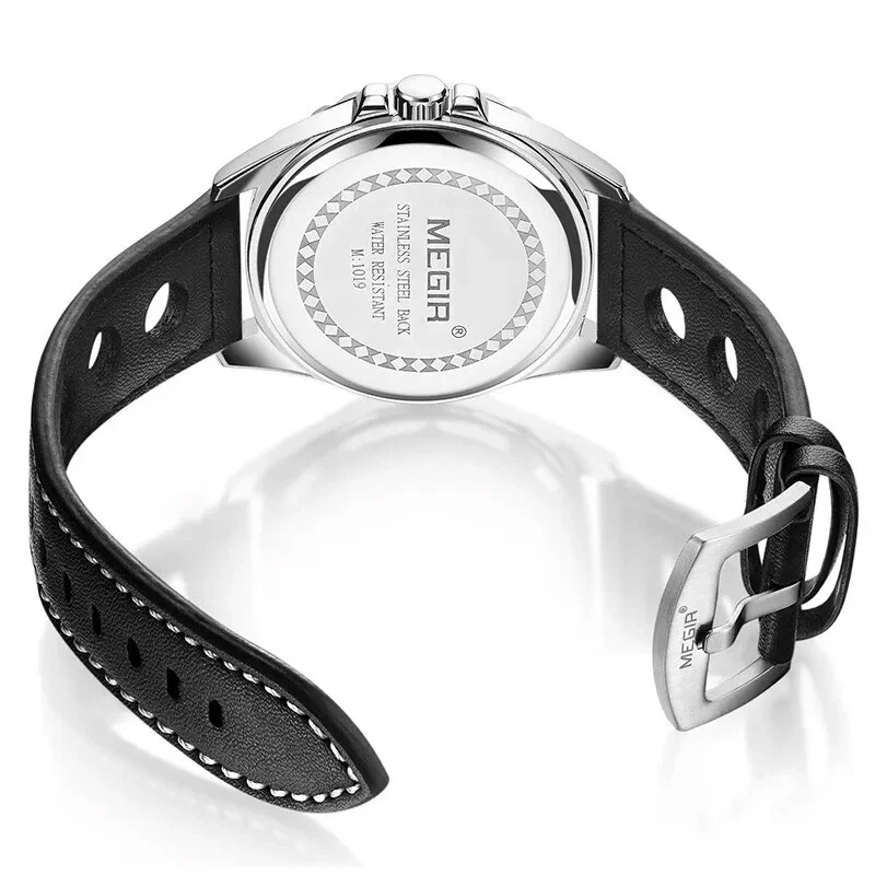 Sport Men Watch Leather Quartz Watches Fashion Military Wristwatches Calendar - image 4 of 4