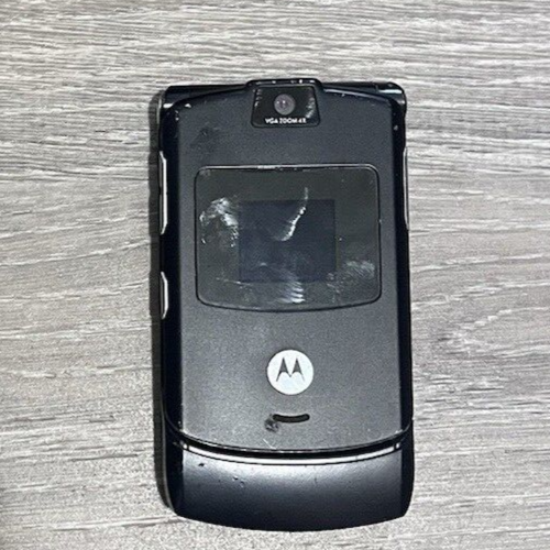 Cingular Razor Motorola Razr -Cingular -Black Flip Phone -No Sim Card -Turns On-See ...