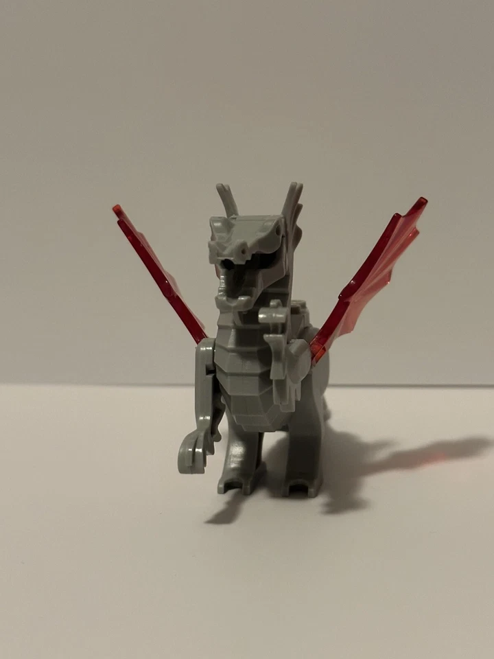 Lego Clásico Dragón Gris Figura con Alas Rojas, 6056 6076 6082 6087 (PERSONALIZADO) Foto 3 de 4