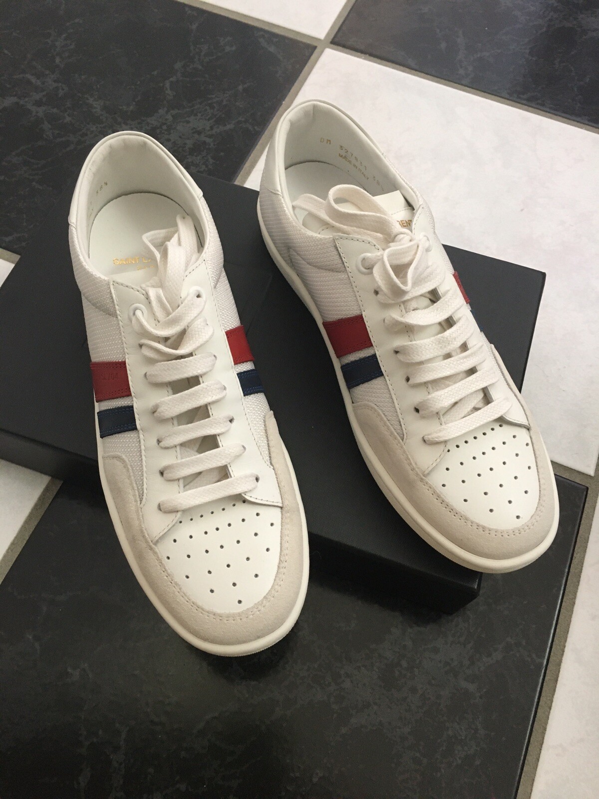 Sneakers stringate Saint Laurent nuove con scatola 100% autentiche taglia 38 5 $595