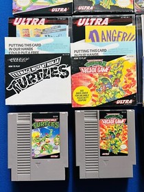 TMNT Tournament Fighters NES CIB + Teenage Mutant Ninja Turtles 1 2 3 NINTENDO !