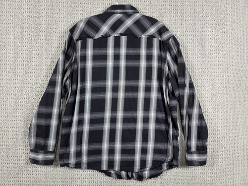 INC International Concepts Men Button Up Shirt Sz 2XL Distressed Plaid Roll Tab - Picture 7 of 12