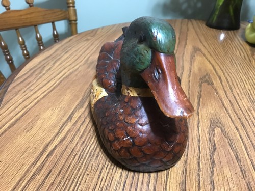 Large Candle Mallard or Wood Duck, Rich Color approx. 12” long, 6” tall & wide - Picture 3 of 6