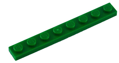 Lego 10 Stück Platte 1x8 in grün 3460 grüne Platten Basic City Neu