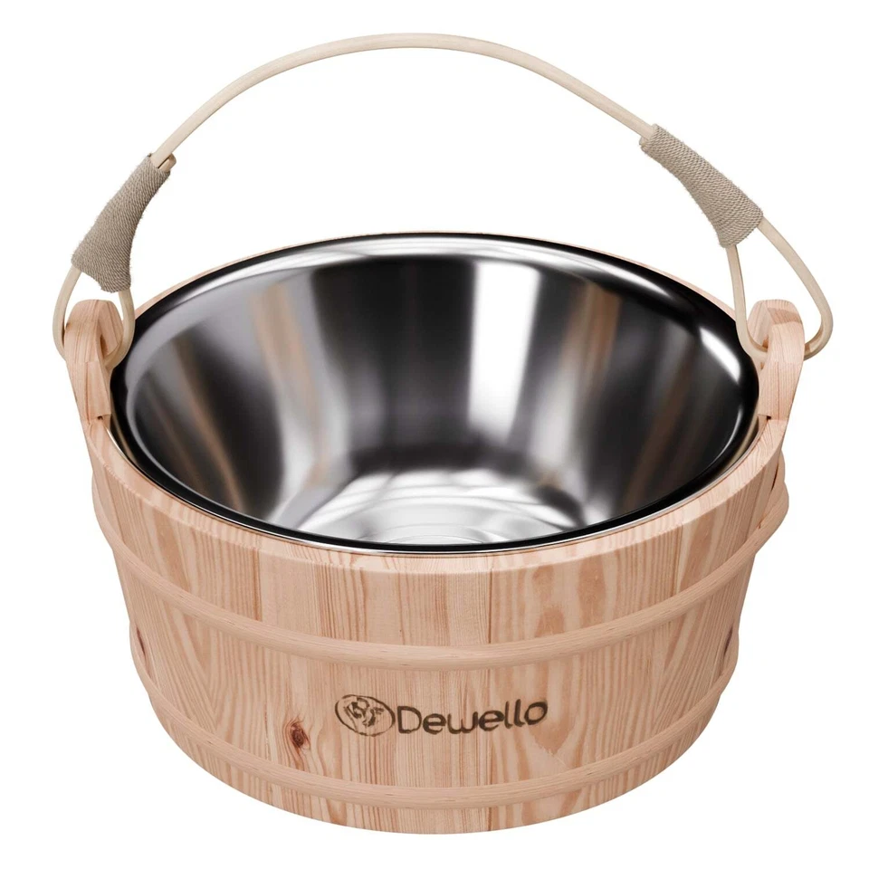 Saunaeimer Edelstahl Holz Saunaset Metalleinsatz 3 Liter Saunakübel Zubehör - Bild 4 von 4