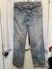 Vintage Levi  s Two Horse Brand Straight Jeans Leather Tab 36 X 32 USA
