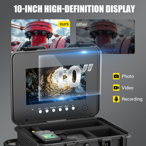 10" Rohrinspektionskamera mit 512hz Meterzähler Kanalkamera selbstnivellierend 100 - Bild 10 von 17