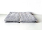 Feines Waffelpique Badetuch Saunatuch Leinen "Stonewashed" 70x140 cm, Grey