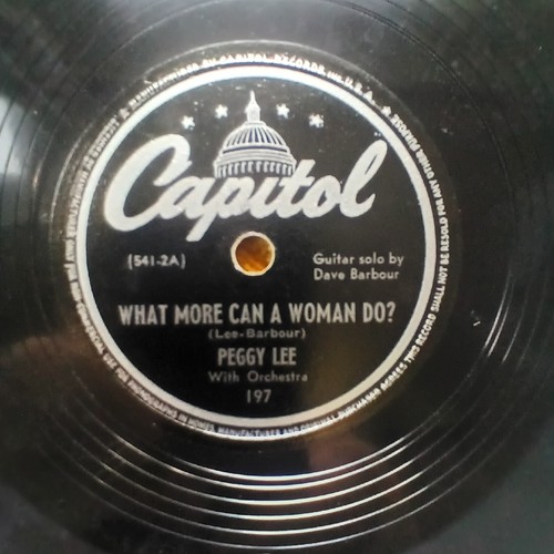 10" 78 RPM-Peggy Lee -What more can a woman do? / You was right, baby - Picture 3 of 4