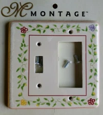 Montage Light Switch Covers floral flowers 