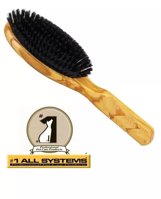 1 All Systems PRO PURE BOAR BRISTLE BRUSH Grooming PET Dog Cat