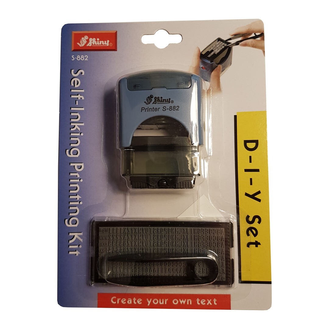 Shiny Printer S-882 DIY Stempel Selbersetzen 3 Zeilen 256 Zeichen Textstempel