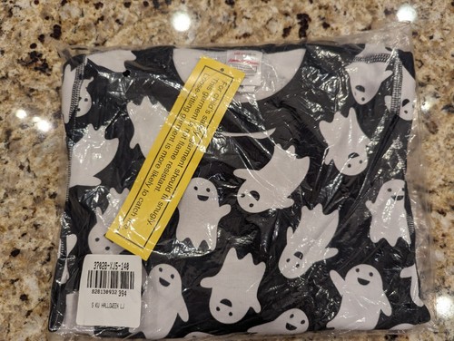 Hanna Andersson Kids Halloween Long John Pajama Set Black White Ghosts US 10 Y - Picture 14 of 16