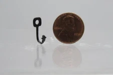 Dollhouse Miniature Black Metal Wall Hook MUL524