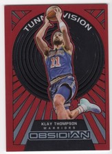Klay Thompson 2021-22 Obsidian Basketball Tunnel Vision Red Flood #16 Warriors