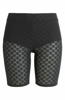 Open Edit Womens Biker Shorts Black Size XS Floral Print Lace