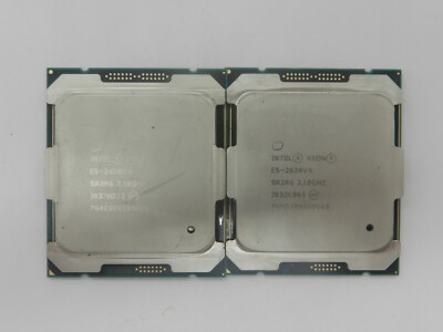 Matched Pair of Intel Xeon E5-2620 V4 2.1GHz 8-Core SR2R6 CPU Processor