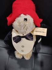 Vintage 1981 with Tags Paddington Bear Stuffed Plush Eden Toys Tuxedo Large 15  