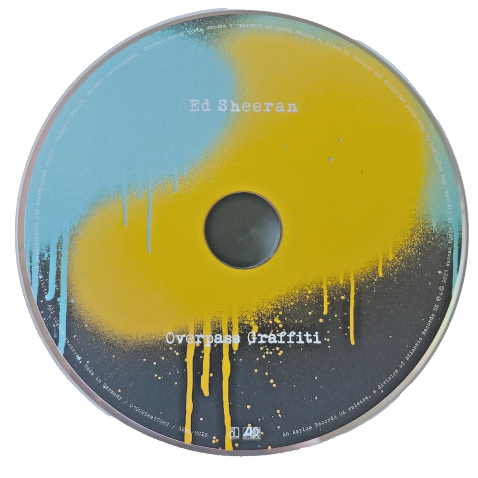Ed Sheeran Signed CD Overpass Graffiti Single Cover Autograph Framed Beckett COA Foto 3 de 4