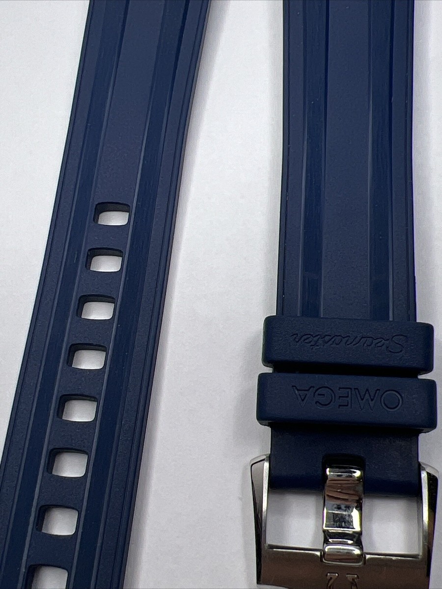 Omega Strap 20mm x 18mm CVZ010127 Blue Rubber Band & 18mm Omega Strap 20mm x 18mm CVZ010127 Blue Rubber Band & 18mm