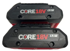 (2) NEW Genuine BOSCH GBA18V40 CORE 4.0 Ah 18V Volt Li-Ion Compact Battery Packs