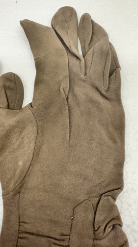 VNTG 50-60s Fownes Womens Fashion Gloves Sz 6.5 Rayon Beige/ Brown - Picture 3 of 8