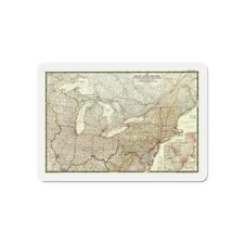 North America - The Great Lakes Region (1953) (Map) Refrigerator Magnet