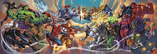 NEW Clementoni Panorama Jigsaw Puzzle 1000 Pieces 37056 Marvel Heroes vs - Picture 2 of 2