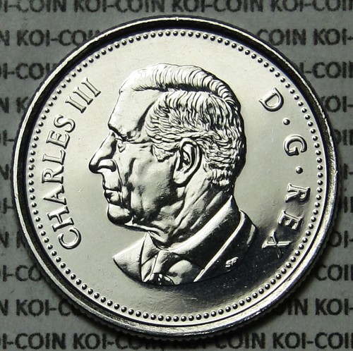 BU Canada 2023 King Charles III 25c 25 cent quarter from first strike roll - Picture 2 of 2