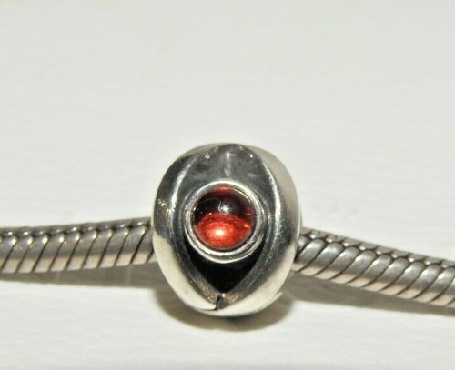RED GARNET CHARM Authentic PANDORA 790127GR RETIRED Birthstone RARE | eBay