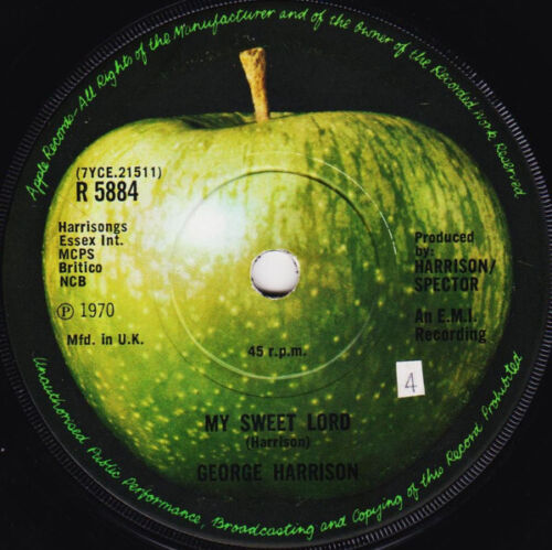 'George Harrison - My Sweet Lord' 7 Zoll Single, Sol Pop Rock 15. Januar 1971 Sehr guter Zustand/Genres - Bild 1 von 2