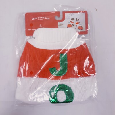 WONDERSHOP S 20Lbs Christmas Sweater Pet Flip Sequin JOY Dog and Cat NEW