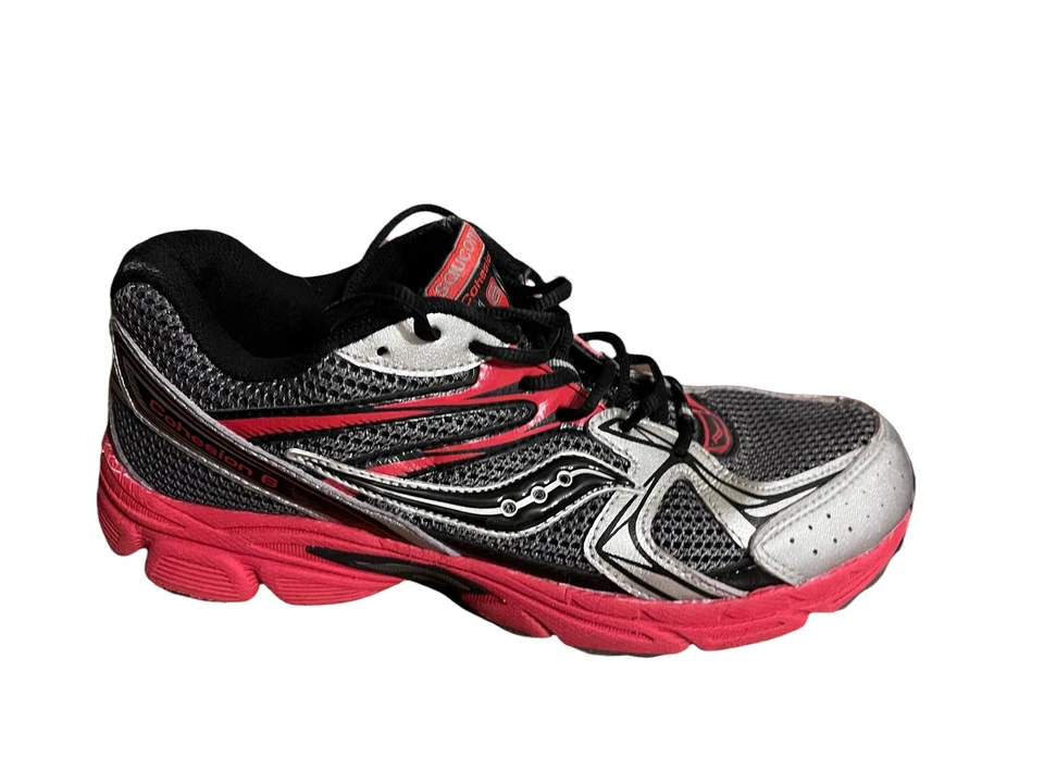 Кроссовки для бега/ходьбы Saucony Grid Cohesion 6 LTT для мальчиков размер 7 М серые/черные/серебристые - Изображение 4 из 4