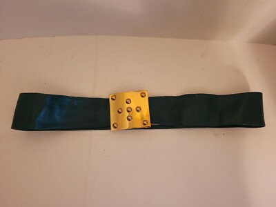St. John Green Belt with Gold Buckle St. John | Accessories | St Johnrare Vintage Largegold Bucke  main image 3