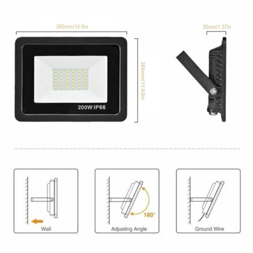 10W-400W LED Fluter Außen Außen Sicherheits Leuchten LED Straße Wand Lampe - Bild 22 von 22