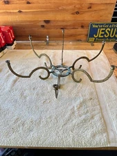 20" Solid Brass Chandelier Dangling Crystal Mounting Bracket Lighting Fixture