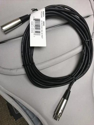 PRO20M6 Heavy Duty 20' XLR Mic Cable 7Mm Rubber Black