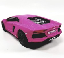 Hot Pink Lamborghini Aventador Lp 700-4 138th Scale Diecast Car Toy With Pullba