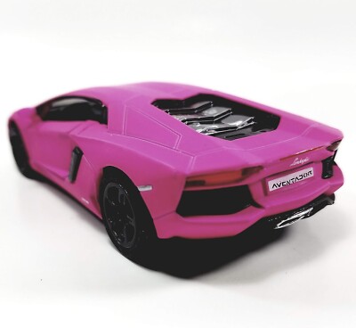 Hot Pink Lamborghini Aventador LP 700-4 1/38th Scale Diecast Car Toy with Pullba