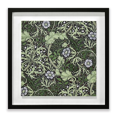William Morris Wandbild - 40 x 40 cm gerahmte Holztafeln - 2 Designs verfügbar