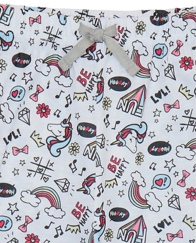 Cozy Jams Girls Pajamas Gray Size 10/12 Tank Top Pants Fun Graphics 2 Piece Set - Picture 10 of 11