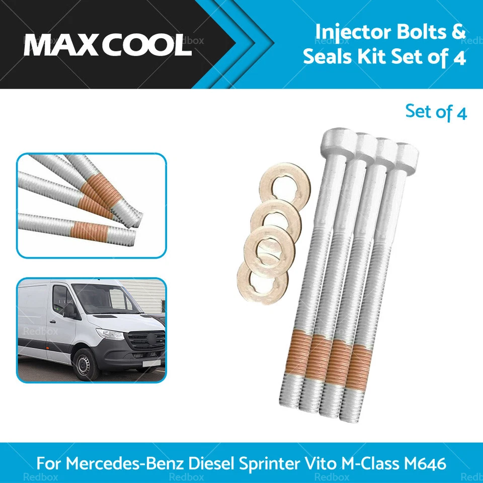 Fit For Mercedes Injector Bolts & Seals Kit Set of 4 Sprinter Vito M-Class - image 2 of 4
