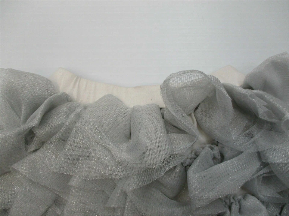 GENUINA NIÑOS #SHA5012 Niña Talla 5T Volantes Capas Nylon Informal Falda Gris Foto 2 de 4