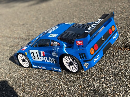 FERRARI F40 1/8 SCALE RC CLEAR CAR BODY - 0100 TRAXXAS SLASH HOBAO VTE XRAY GTXE - Picture 9 of 15