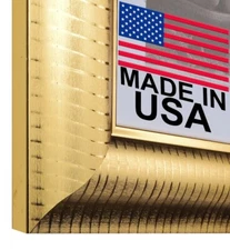 Custom Matted Picture Poster Frame & Mat 3-5/8" Gold Millenial 325 16x20 24x36