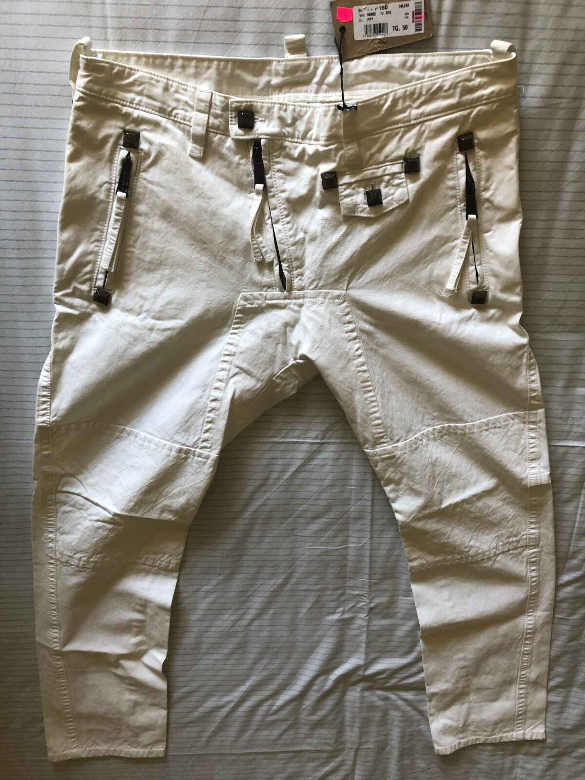 RRP €800 Authentic DSQUARED Biker studded jeans 71P150 Tag.50 image 3