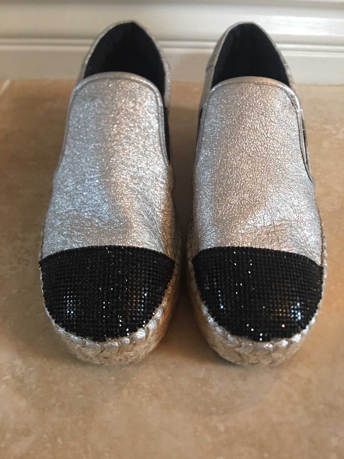 KENDALL and KYLIE Women's Joss Embellished Espadrilles Silver Silver Silver Size 8 Retail 110 149cd2 KENDALL and KYLIE Women's Joss Embellished Espadrilles Silver Silver Silver Size 8 Retail 110 149cd2